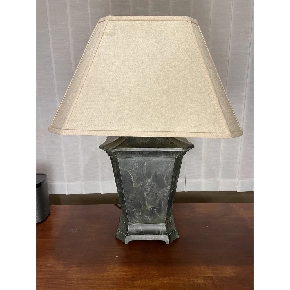 Faux Marble Painted Metal Lamp Base 27